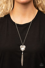 Load image into Gallery viewer, Finding My Forever - White Heart Necklace Paparazzi
