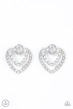 Load image into Gallery viewer, Paparazzi Ever Enamored - White Rhinestone Earring
