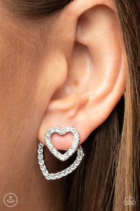 Paparazzi Ever Enamored - White Rhinestone Earring