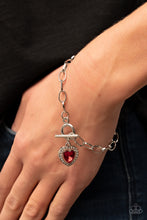 Load image into Gallery viewer, Paparazzi Till DAZZLE Do Us Part - Red Bracelet
