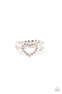 First Kisses - Pink Heart Ring Paparazzi