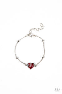 Heartachingly Adorable - Red Bracelet Paparazzi