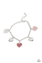 Load image into Gallery viewer, Lusty Lockets - Multi Heart Bracelet Paparazzi
