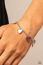 Load image into Gallery viewer, Lusty Lockets - Multi Heart Bracelet Paparazzi
