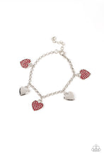 Load image into Gallery viewer, Lusty Lockets - Red Heart Bracelet Paparazzi
