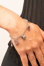 Load image into Gallery viewer, Lusty Lockets - Red Heart Bracelet Paparazzi
