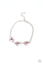 Load image into Gallery viewer, Little Heartbreaker - Pink Heart Bracelet Paparazzi
