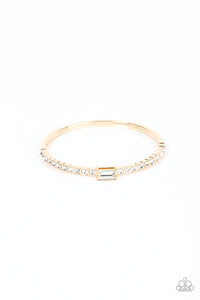 Paparazzi Party Crashing Couture - Gold Rhinestone Bracelet