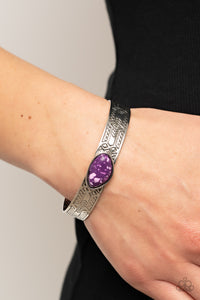 Paparazzi Gobi Glyphs - Purple Stone Bracelet