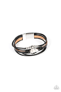 Tahoe Tourist - Black Leather Bracelet Paparazzi