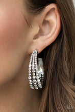 Load image into Gallery viewer, Cosmopolitan Cool - White Rhinestone Earring Paparazzi
