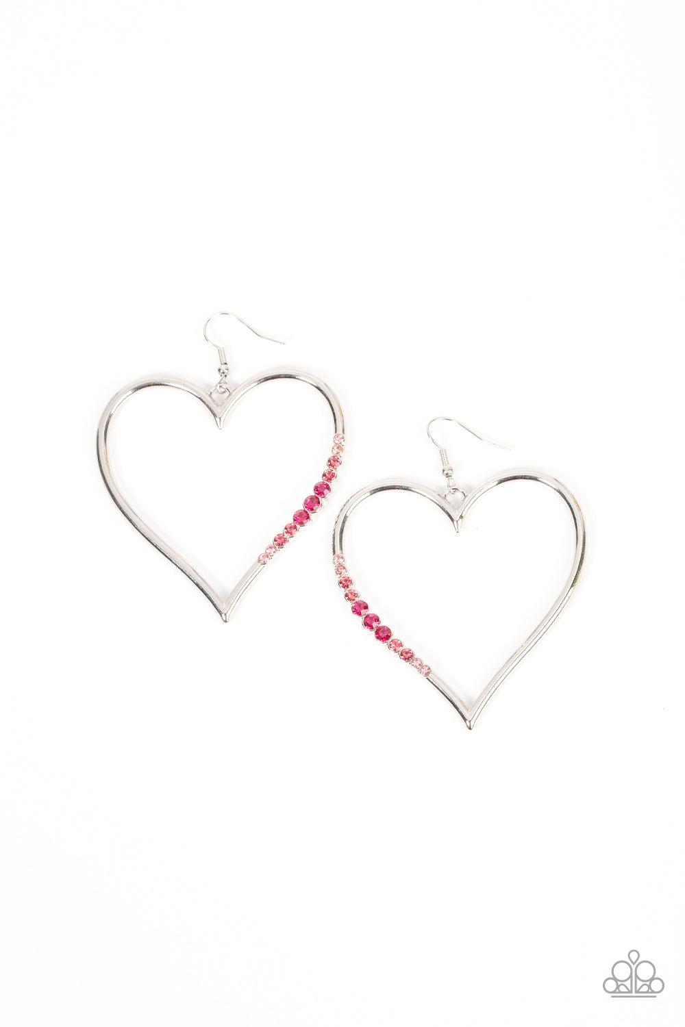 Bewitched Kiss - Multi Pink Heart Earring Paparazzi