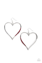 Load image into Gallery viewer, Bewitched Kiss - Red Heart Earring Paparazzi
