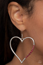 Load image into Gallery viewer, Bewitched Kiss - Red Heart Earring Paparazzi
