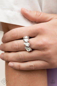 Paparazzi Bling or Bust - White Rhinestone Ring