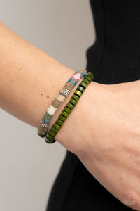 Paparazzi Pack your Poncho - Green Urban Bracelet