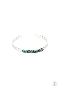 Paparazzi Gives Me the SHIMMERS - Green Rhinestone Bracelet