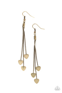 Higher Love - Brass Earring Paparazzi