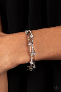 Paparazzi Slammin Sparkle - Silver Rhinestone Bracelet