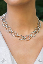 Load image into Gallery viewer, Center of My Universe - White Rhinestone Choker Necklace Paparazzi
