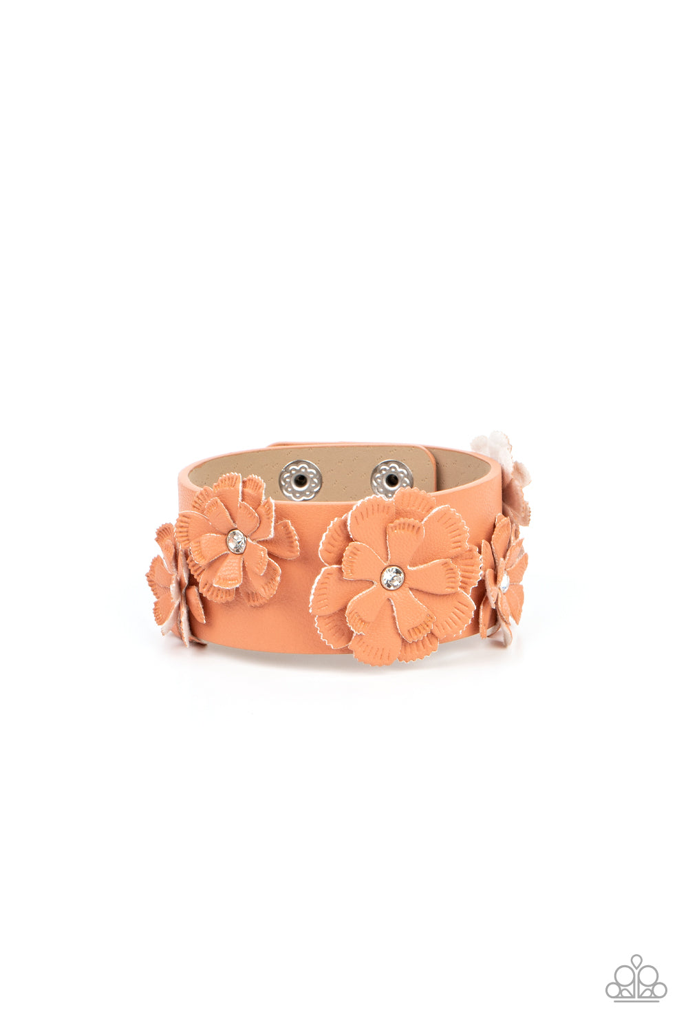 Paparazzi What Do You Pro-POSIES - Orange Leather Bracelet