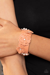 Paparazzi What Do You Pro-POSIES - Orange Leather Bracelet