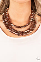 Load image into Gallery viewer, Paparazzi Needs No Introduction - Brown Pearl Necklace
