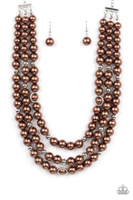 Load image into Gallery viewer, Paparazzi Needs No Introduction - Brown Pearl Necklace
