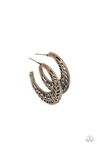 Paparazzi Wanderlust Wilderness - Brass Earring