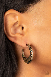 Paparazzi Wanderlust Wilderness - Brass Earring