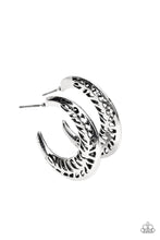 Load image into Gallery viewer, Wanderlust Wilderness - Silver Hoop Earring Paparazzi
