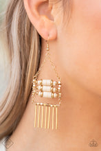 Load image into Gallery viewer, Tribal Tapestry - Gold Earring Paparazzi
