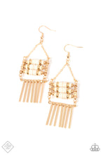 Load image into Gallery viewer, Tribal Tapestry - Gold Earring Paparazzi
