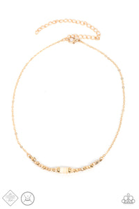 Retro Rejuvenation - Gold Choker Necklace Paparazzi