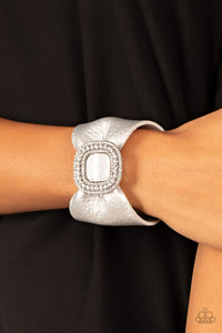 Paparazzi Lights, SELFIE, Action! - Silver Leather Bracelet