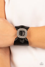 Load image into Gallery viewer, Paparazzi Lights, SELFIE, Action! - Black Leather Bracelet
