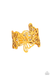 Paparazzi Butterfly Breeze - Yellow Bracelet