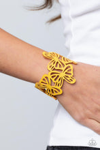 Load image into Gallery viewer, Paparazzi Butterfly Breeze - Yellow Bracelet
