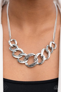 Bombshell Bling - Silver Hematite Necklace Paparazzi