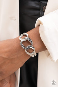 BOMBSHELL Squad - Silver Hinge Bracelet Paparazzi