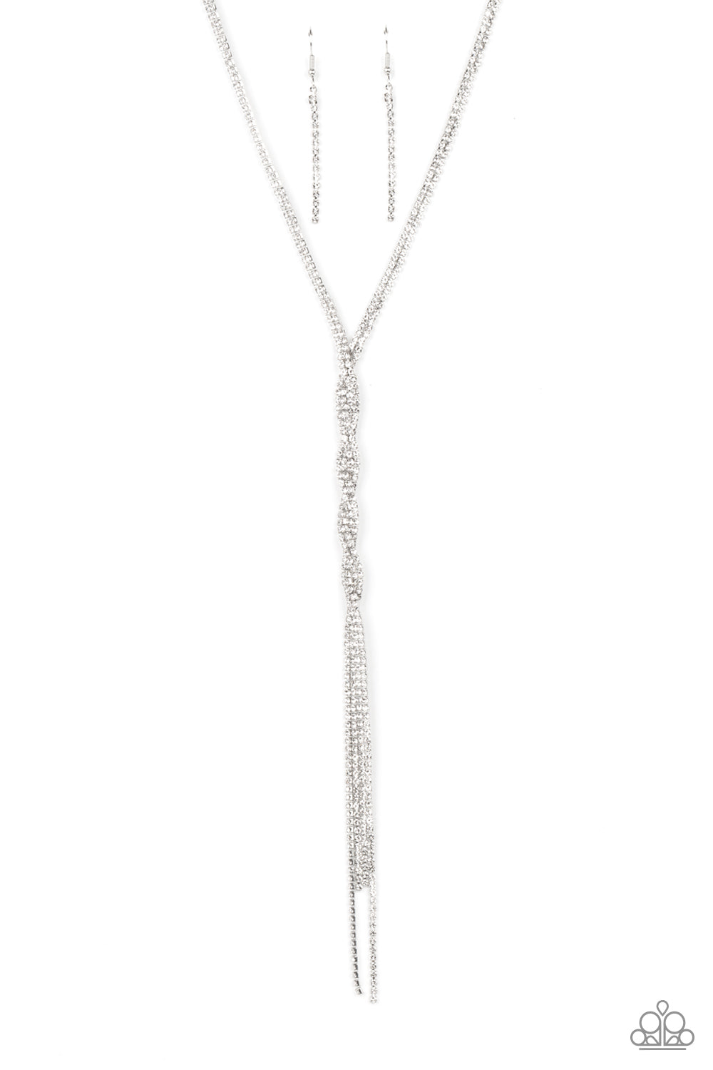 Paparazzi Impressively Icy - White Rhinestone Necklace
