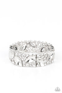 Paparazzi Full Body Chills - White Rhinestone Bracelet