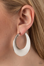 Load image into Gallery viewer, Power Curves - Silver Hoop Earring Paparazzi
