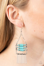 Load image into Gallery viewer, Paparazzi Tribal Tapestry - Turquoise Earring
