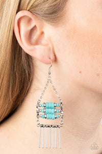 Paparazzi Tribal Tapestry - Turquoise Earring