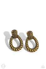 Load image into Gallery viewer, Paparazzi Roping Rodeo - Brass Earring

