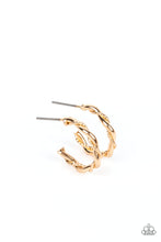 Load image into Gallery viewer, Paparazzi Irresistibly Intertwined - Mini Gold Hoop Earring
