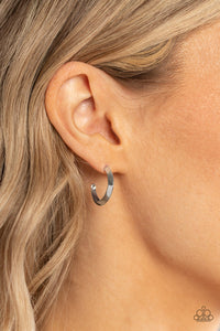 Paparazzi BEVEL Up - Silver Hoop Earring