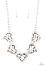 Load image into Gallery viewer, Paparazzi Kindred Hearts - White Rhinestone Necklace
