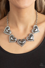 Load image into Gallery viewer, Paparazzi Kindred Hearts - White Rhinestone Necklace
